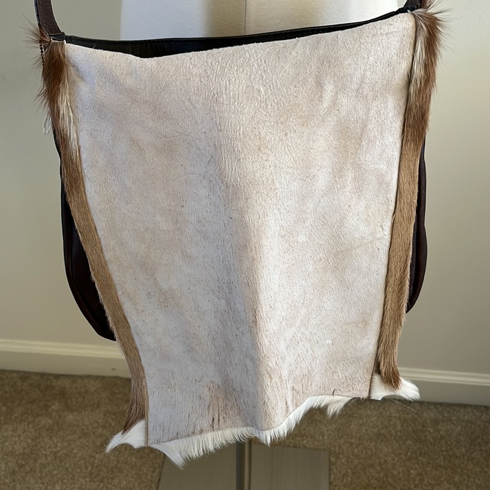 NWT moo moo designs Hairon Front Flap Crossbody /Shoulder Satchel - Picture 5 of 8